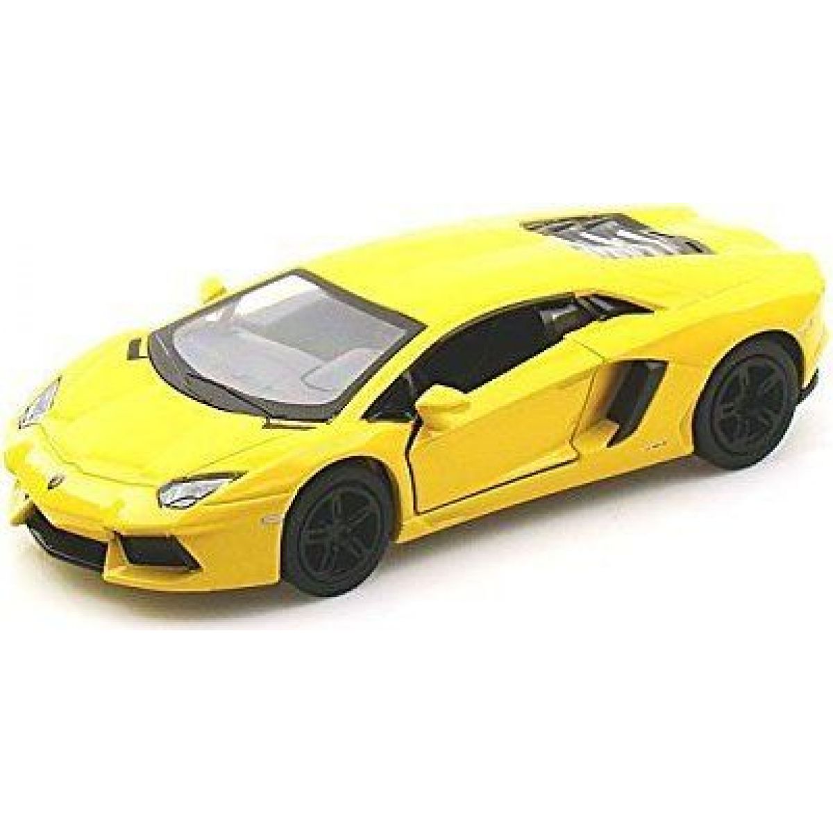Kinsmart Auto Lamborghini na spätné natiahnutie 13 cm Aventador žlté