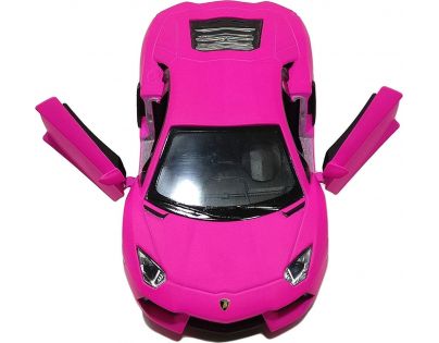 Kinsmart Auto Lamborghini na spätné natiahnutie 13 cm Aventador ružové 1:36