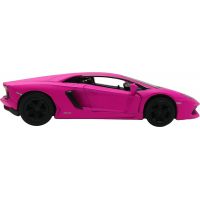 Kinsmart Auto Lamborghini na spätné natiahnutie 13 cm Aventador ružové 3