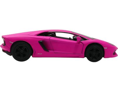 Kinsmart Auto Lamborghini na spätné natiahnutie 13 cm Aventador ružové 1:36