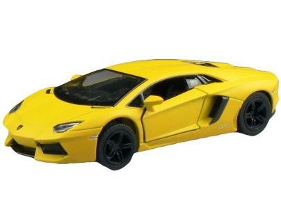 Kinsmart Auto Lamborghini na zpětné natažení 13 cm Aventador žlutý