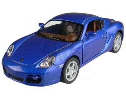 Kinsmart Auto Porsche Cayman S na zpětné natažení 13cm - Modrá