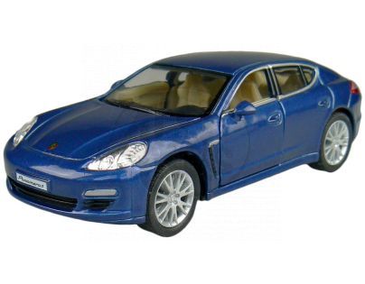 Kinsmart Auto Porsche Panamera S na zpětné natažení 12,5cm - Modrá