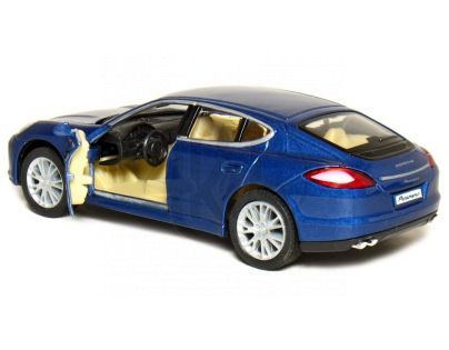 Kinsmart Auto Porsche Panamera S na zpětné natažení 12,5cm - Modrá