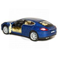 Kinsmart Auto Porsche Panamera S na zpětné natažení 12,5cm - Modrá 2