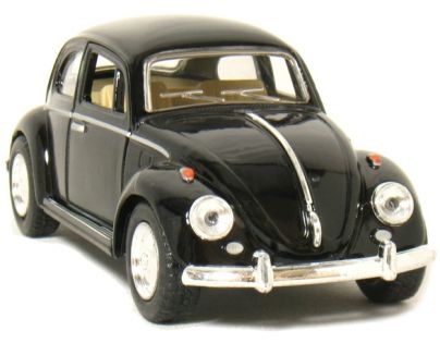 Kinsmart Auto Volkswagen Beetle na zpětné natažení - Černá
