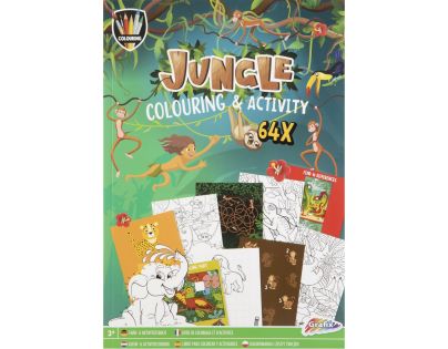 Kniha s omaľovánkami a aktivitami Jungle A4