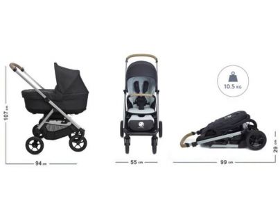 Kočárek sportovní Mosey a Charcoal Blue Easywalker