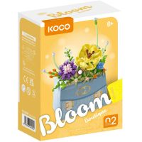 KOCO Stavebnica mini KOCO Kvetina v kabelke plast 223ks v krabičke 11x15x6cm