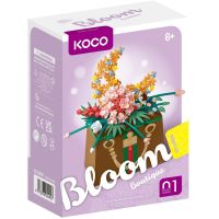 KOCO Stavebnica mini KOCO Kvetina v kabelke plast 245ks v krabičke 11x15x6cm