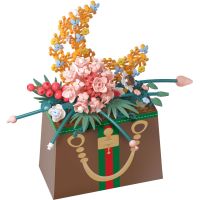 KOCO Stavebnica mini KOCO Kvetina v kabelke plast 245ks v krabičke 11x15x6cm 2