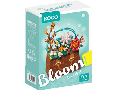 KOCO Stavebnica mini KOCO Kvetina v kabelke plast