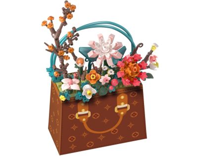 KOCO Stavebnica mini KOCO Kvetina v kabelke plast