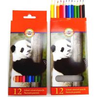 Koh-i-noor Sada pasteliek školských 12 ks zvieratá panda