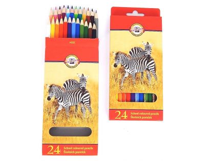 Koh-i-noor Sada pasteliek školských 24 ks zvieratá zebry