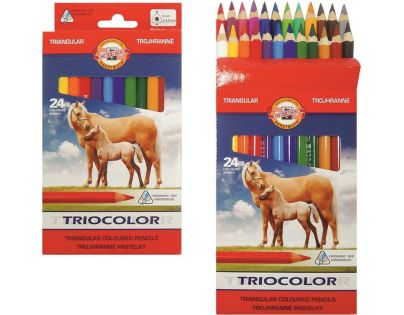 Koh-i-noor Sada trojbokých pasteliek 24 ks 10,4 mm