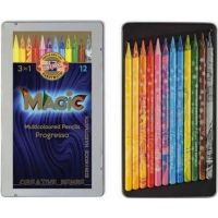 Koh-i-noor Sada ceruziek pastelových v laku Magic 12 ks 3