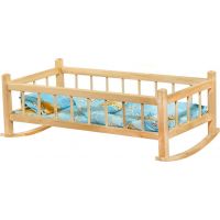 Kolébka dřevěná extra velká 60 cm pro panenky s peřinkou Kolébka dřevěná extra velká 60 cm pro panenky s peřinkou