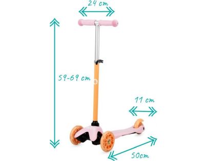 Qkids Kolobežka Lumis LED oranžová