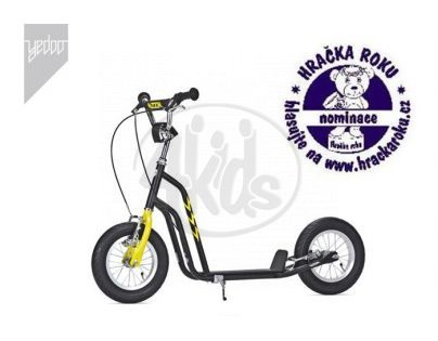 Koloběžka Tidit 12"/12" Black/Yellow