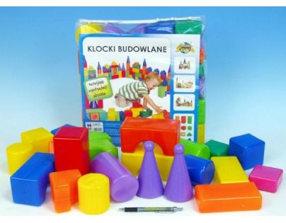 Kocky stavebné veľké 22 dielov