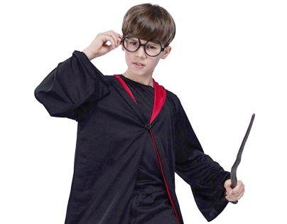 Kostým Čarodejník čierno-červený 110-120 cm