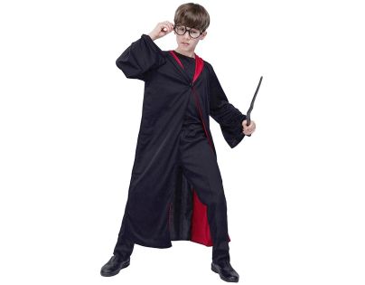 Kostým Čarodejník čierno-červený 110-120 cm