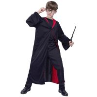 Kostým Čarodejník čierno-červený 130-140 cm