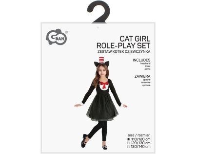 Kostým Čierna mačička 110-120 cm