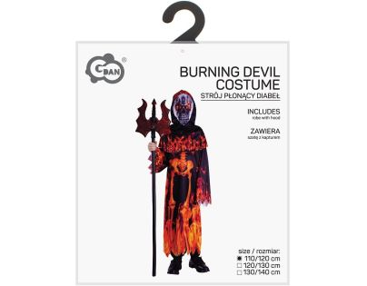 Kostým Diabol s kapucňou chlapčenskou 110-120 cm