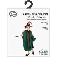 Kostým Kúzelník-Kúzelníčka zelený 110-120 cm 4