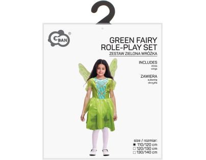 Kostým Zelená víla 110-120 cm
