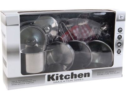 Kovová sada riadu s príslušenstvom 11 ks