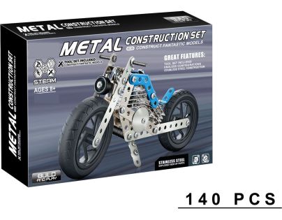 Kovová stavebnica 140 ks - Motorka