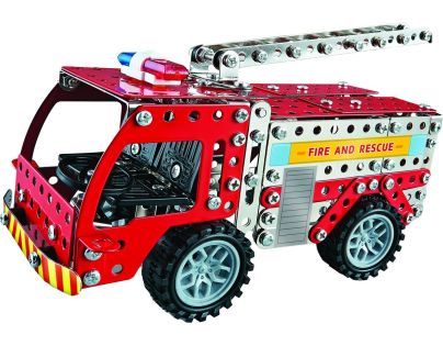 Kovová stavebnica Hasičské auto 292 dielikov - Poškodený obal