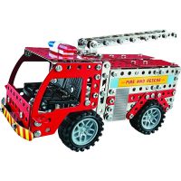 Kovová stavebnica Hasičské auto 292 dielikov - Poškodený obal