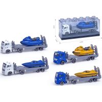 Kovový model kamiónu s motorovým člnom 1:64 - viac druhov