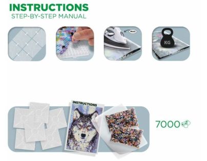 Kreatívna sada Beedz Art - Vlk 7000