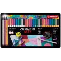 Kreatívny set STABILO Pen 68 brush, Pen 68 & point 88 ARTY 30 ks
