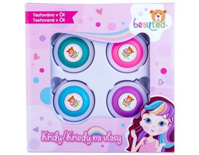 Teddies Kriedy na vlasy beauted 4 ks - Poškodený obal