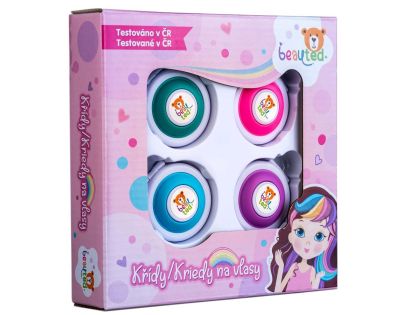 Teddies Kriedy na vlasy beauted 4 ks - Poškodený obal