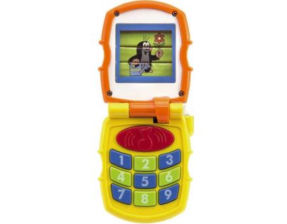Krtkov mobil telefón s meniacimi sa obrázkami