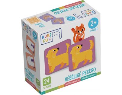 KukiKuk Veľkééééé pexeso Zvieratká na dvore