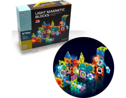 HM Studio Stavebnica Guličková dráha magnetická svietiaca 75 ks - Poškodený obal