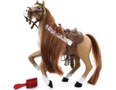 Kůň s hřebenem 18 cm - Hnědý s hnědou hřívou