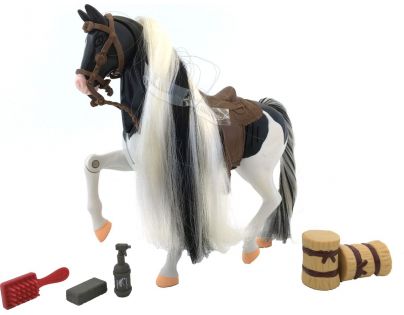 Kůň set 18 cm - Bílo-černý