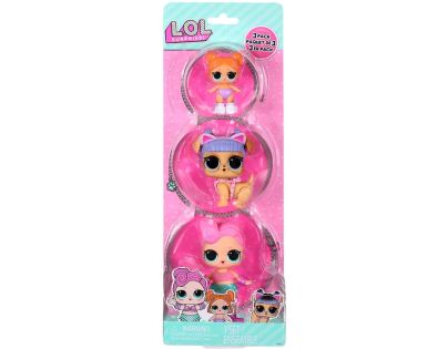 L.O.L. Surprise! 3balení – Bábika, Zvieratko a Bábätko