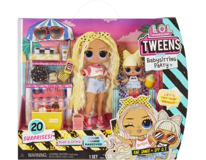 L.O.L. Surprise! Tweens - Pyžamová párty s bábikou Den na pláži s Rae Sands a SPF Q.T.