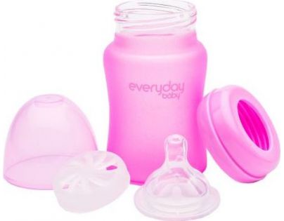 Everyday Baby Fľaša sklo senzor 150 ml pink