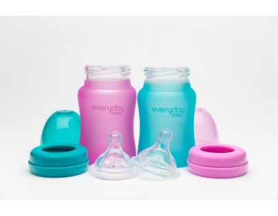 Everyday Baby Fľaša sklo senzor 150 ml pink